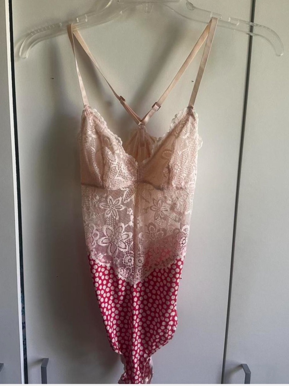 Aerie Pink Lace Bodysuit